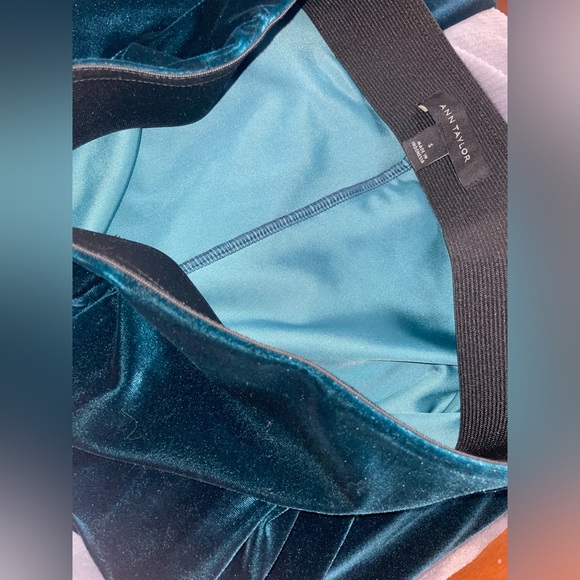 Velour Trouser Leggings- Velvet Turquoise- Fall Winter Pants - Picture 3 of 8